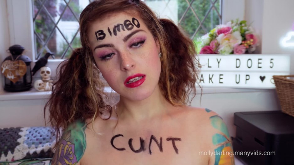Molly Darling – Stupid Bimbo Degrading Makeup Tutorial